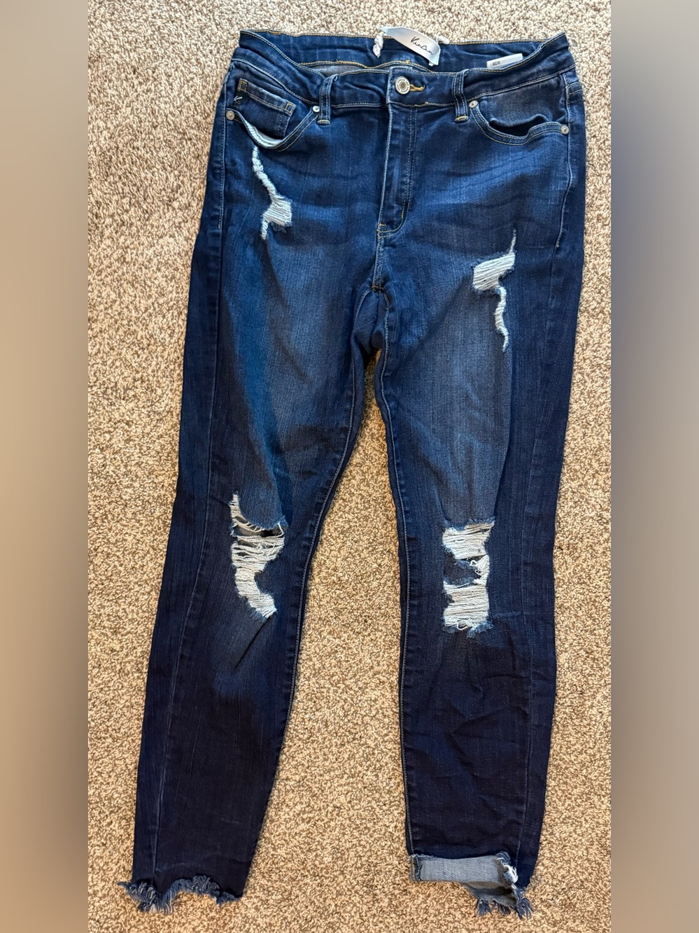 KanCan Dark Blue Ripped Skinny Jeans
